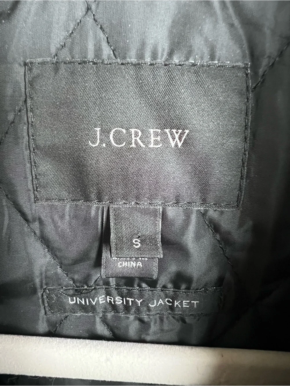 J Crew University Jacket Wool Coat Thinsulate Classic Academia Black Mens Small